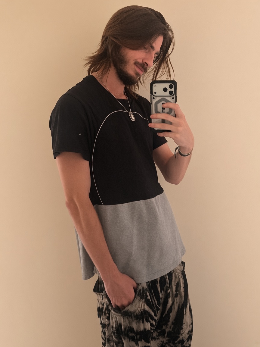 Daniel James Duncan in a recent mirror photograph, September 2026.